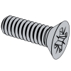 Cross Recessed 90° Countersunk Head Screws with B.S.W. & B.S.F. Threads [Table 2]