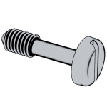 德标DIN 7964 (B) - 1990 DIN7964 7964DIN Reduced shanke bolts and screws with coarse thread - Slotted pan head