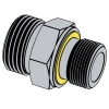 Stud Connector (SDS) for Ports with Elastomeric Sealing (type E) and Parallel Threads