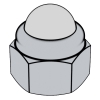Prevailing Torque Type Hexagon Domed Cap Nuts With Non-Metallic Insert
