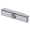 Type G - keys with both ends square with chamfer and hole for one retaining screw