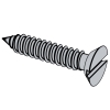Slotted Undercut Flat Countersunk Head Tapping Screws - Type AB Thread Forming [Table 13]