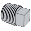 Forged sthreaded pipe fittings - Square head screw plug