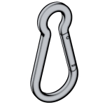 企标YJT 17025 (DIN 5299C) YJT17025 17025YJ Snap Hook Round Wire and Forged - Form C