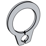 美标ASME B18.27.5 (T6) - 1998 (R2017) ASME NA14 External Self-locking Retaining Rings