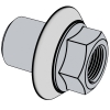 Wheel nut with long guide shank - L