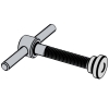 Tommy screws with fixed clamping bolt - Form F