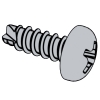 Cross Recessed Pan Head Cutting Tapping Screws, Scrape Point