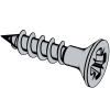 Particle Board Screws With Cross Recess Type Z,countersunk Head - Form A