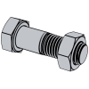 Hexalgon fit bolts with hexagon nut for steel structures