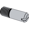Slotted headless screws with chamfered end