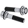 Hexagon flange bolts with reduced shank