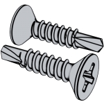 德标DIN EN ISO 15482 - 2000 DIN EN ISO1548 Cross Recessed Countersunk Head Drilling Screws With Tapping Screw Thread