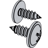 Cross Recessed Pan Head Tapping Screws With Collar
