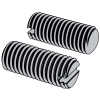 Slotted set screws with rounded end