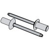 Closed End Bling Rivets With Break Pull Mandrel And Protruding Head - AI/AIA