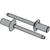 Closed End Blind Rivets With Break Pull Mandrel And Protruding Head - AI/AIA