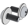 Cross pan head screw and washer assemblies,coarse threaded screws with captive plain washer