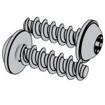 企标YJT 4065 (WN1451C) YJT4065 4065YJT Hexalobular socket Pan Head Tapping Screws with Collar