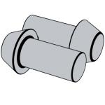 美标ANSI B18.1.2 (T6) - 1972 (R2016) ANSI1 Large Rivets - Pan Head Rivets (Manufactured Shape) [Table 6] (A31, A131, A152, A502)