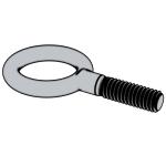 美标ASME/ANSI B18.15 - 1985 (R1995) ASME/A Type 1, Style A and B Plain Pattern (Straight Shank) Eyebolts [Table 1] (A489, F541, A473)