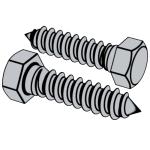 美标ASME B18.2.1 (T15) - 2012 ASME18.2.1 1 Hex Lag Screws [Table 15] (ASTM A307 / F593 / F468 / A394)