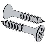 美标ASME/ANSI B18.6.1 (T4) - 1997 ASME/ANS TYPE IA Cross Recessed Countersunk Head Wood Screws [Table 4]