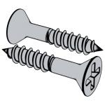 美标ASME/ANSI B18.6.1 (T5) - 1997 ASME/ANS TYPE II Cross Recessed Countersunk Head Wood Screws [Table 5]