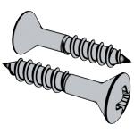 美标ASME/ANSI B18.6.1 (T7) - 1997 ASME/ANS TYPE I Cross Recessed Oval Countersunk Head Wood Screws [Table 7]