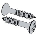美标ASME/ANSI B18.6.1 (T9) - 1997 ASME/ANS TYPE II Cross Recessed Oval Countersunk Head Wood Screws [Table 9]