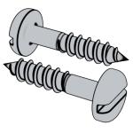美标ASME/ANSI B18.6.1 (T10) - 1981 (R2016) Slotted Pan Head Wood Screws [Table 10]
