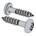 美标ASME/ANSI B18.6.1 (T12) - 1997 ASME/AN TYPE IA Cross Recessed Round Head Wood Screws [Table 12]