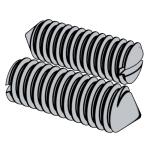 美标ASME/ANSI B18.6.2 (T5 cone) - 1998 (R2 Slotted Set Screws with Cone Point [Table 5] (A307, SAE J429, F468, F593)