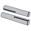 Parallel Grooved Pins - Half-length Diamond Grooves - Rounded Ends