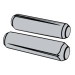 国际ISO 8744 (CH) - 2025 ISO8744 8744ISO Taper Grooved Pins - Full-length Progressive Grooves - Pin with Chamfered Ends (CH)
