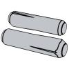 Taper Grooved Pins - Half-length Progressive Grooves - Pin with Chamfered Ends (CH)