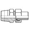 机械行业JB /T6381.3 - 2007 JB6381.3 6381.3JB Welding Cone Couplings Straight Male Stud Couplings with R-type Pipe Threads