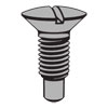 Slotted raised countersunk head screws with full dog point