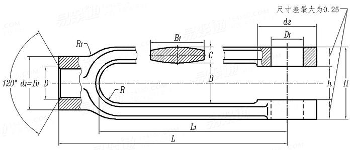 Fork Thread Q 741 Threaded Connecting Fork - Fine Thread